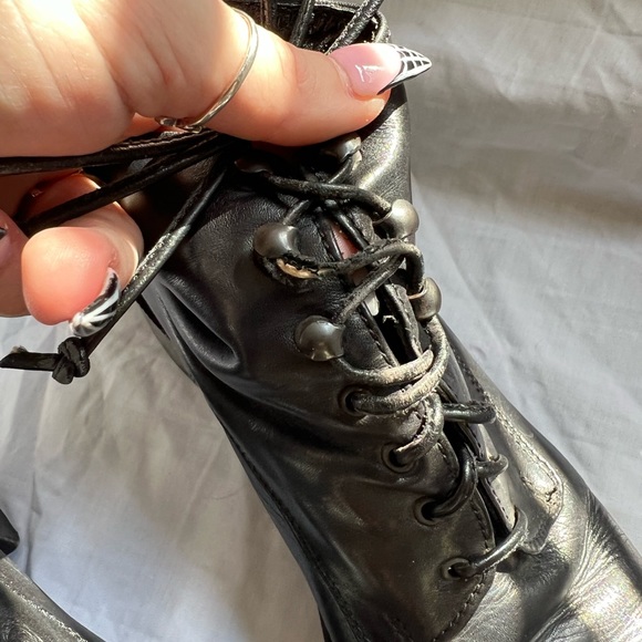 Vintage leather booties - Picture 2 of 4